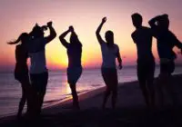 dancing on the beach