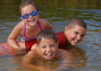 kids at a cape cod beach